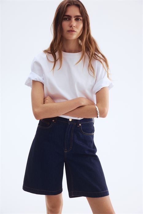 Джинсовые шорты-бермуды 1290170003 - Фото 13724010