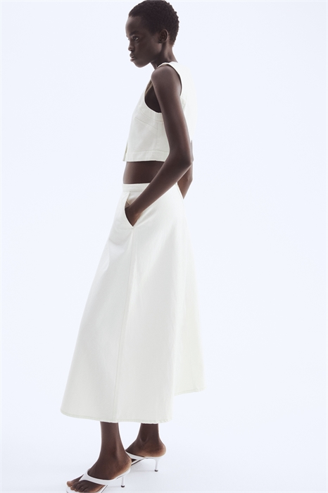 Джинсовая юбка-миди 1290172002 - Фото 13724022