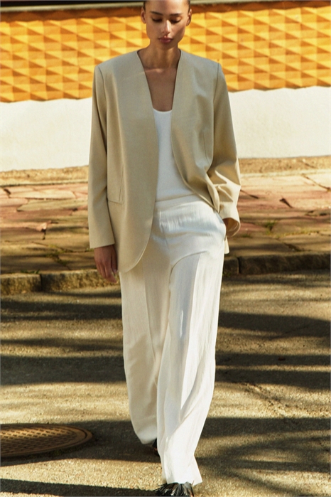 Широкие брюки из саржи 1296523004 - Фото 13724722