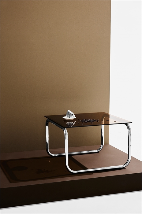 Журнальный столик Lulu из стекла и хрома 1281019001 - Фото 13727287