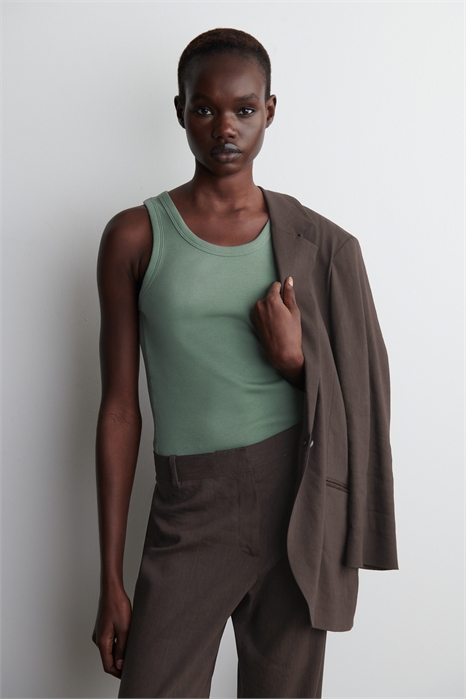 Майка в рубчик 0888940085 - Фото 13727515