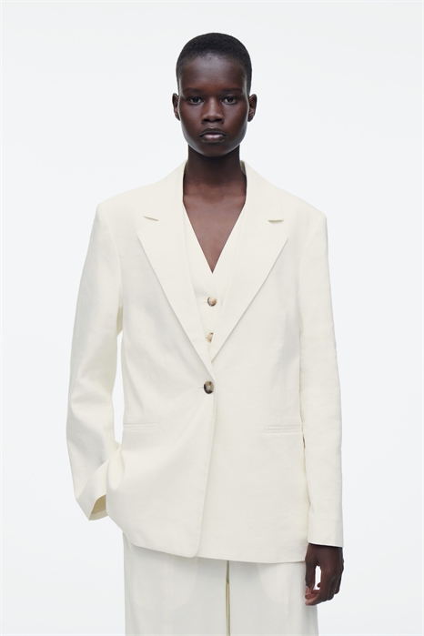 Многослойный блейзер из льняного бленда 1271458001 - Фото 13742046