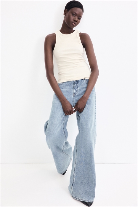 Майка из трикотажа в рубчик 1270854006 - Фото 13745777