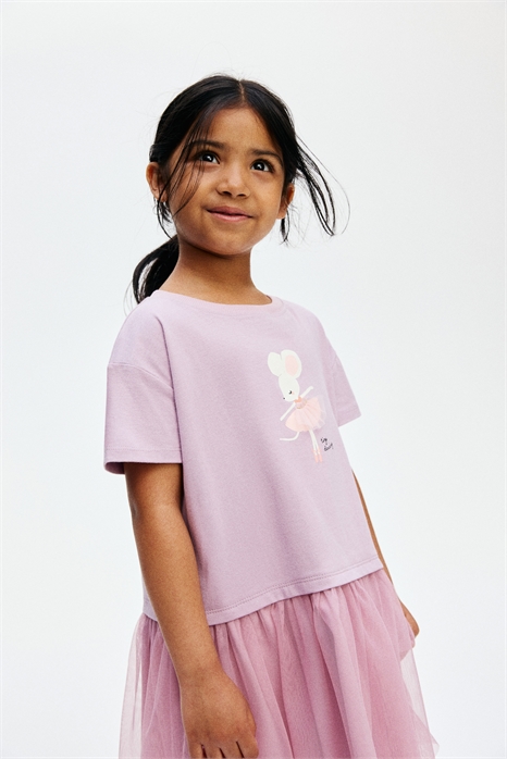 Платье с тюлевой юбкой с принтом 1309405002 - Фото 13747004