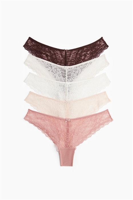 Кружевные трусы-бразильяна из 5 штук 1237804004 - Фото 13750990