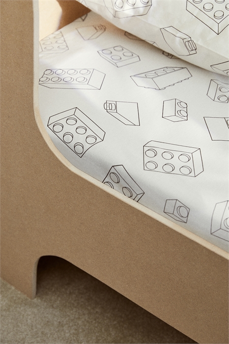 Хлопковая простыня с принтом, на резинке 1247969004 - Фото 13751131