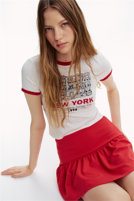 Расклешенная юбка из джерси 1286040003 - Фото 13753090