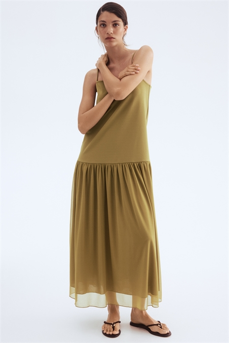 Длинное платье на бретельках 1300974001 - Фото 13753823