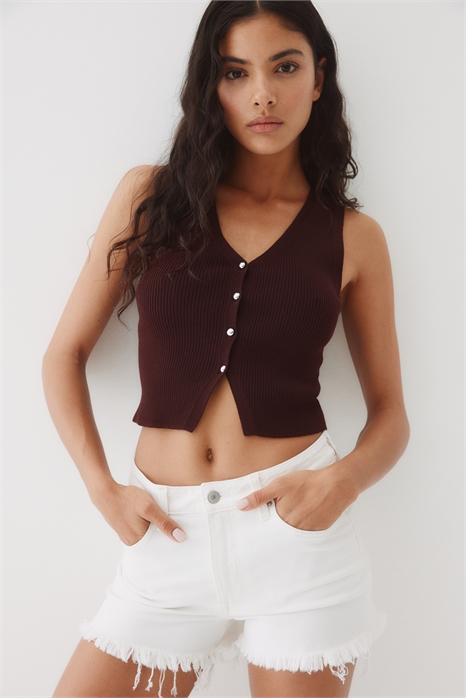 Трикотажный жилет на пуговицах 1289496003 - Фото 13753992