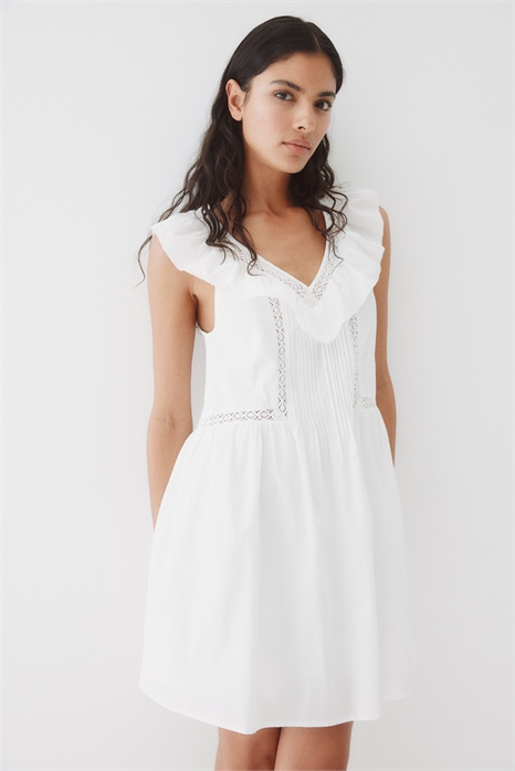 Платье из хлопка с отделкой из оборок 1285294001 - Фото 13754230