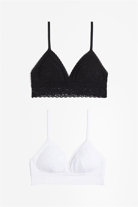 Кружевные бюстгальтеры с мягкими чашечками 2 шт. 1085511003 - Фото 13757007