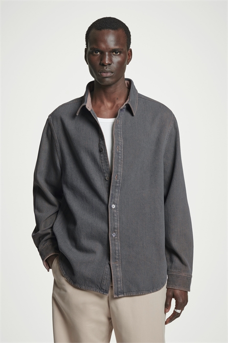 Джинсовая рубашка свободного кроя 1238717004 - Фото 13758413