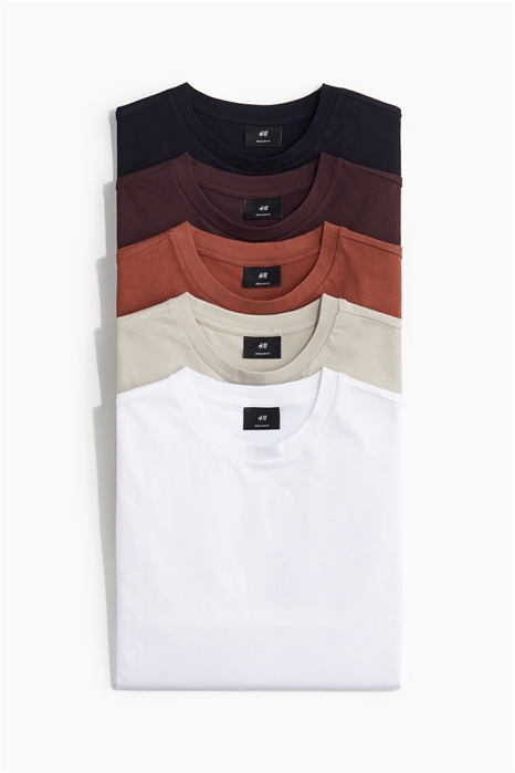 Футболки Regular Fit, 5 штук 1216851018 - Фото 13759728