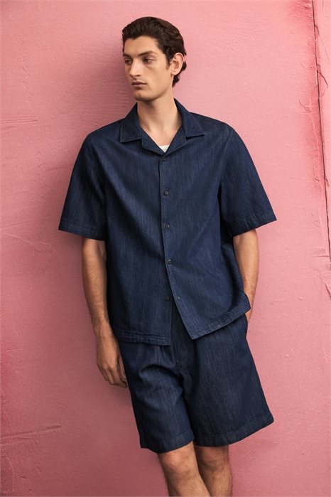 Джинсовая курортная рубашка Regular Fit 1292120003 - Фото 13760628