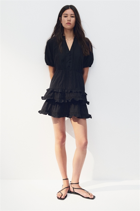 Платье из хлопкового плуметика 1295690002 - Фото 13760967