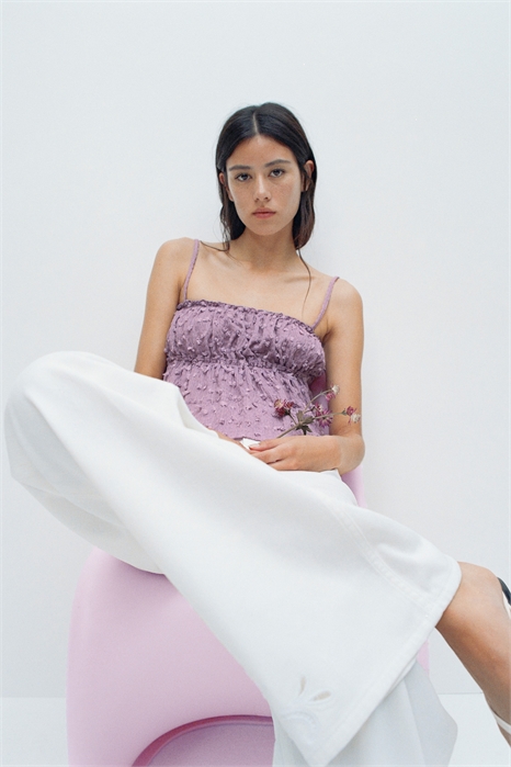 Топ из текстурированного джерси 1296671003 - Фото 13761127