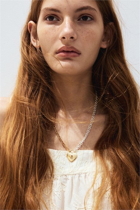 Двухцветное ожерелье с подвеской 1302874001 - Фото 13761381