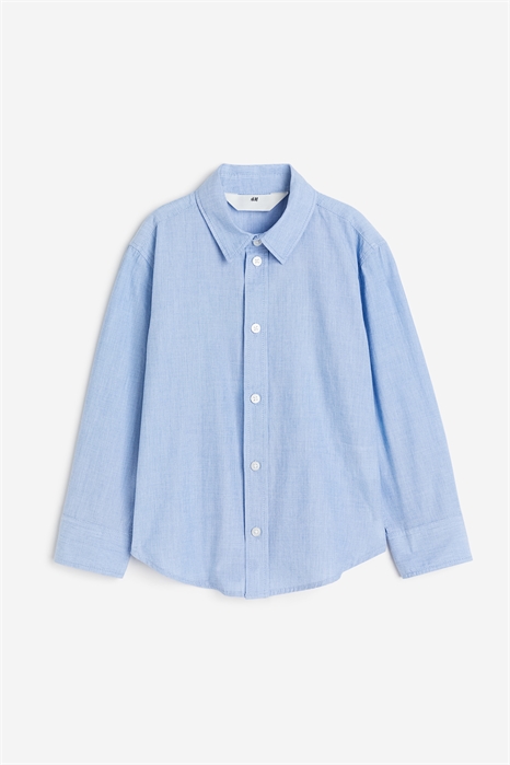 Хлопковая рубашка с длинными рукавами 1209140002 - Фото 13762778