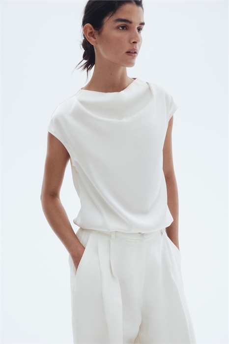 Атласная блузка с рукавами 1295553003 - Фото 13763501