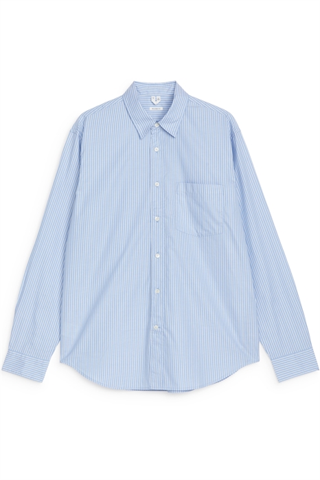 Расслабленная хлопковая рубашка 1243611001 - Фото 13767349