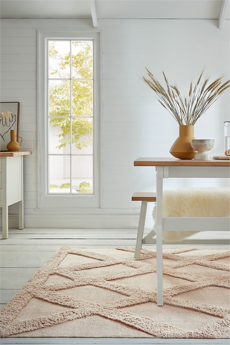 Хлопковый ковер Tessa с ромбовидным узором 1253702001 - Фото 13774446