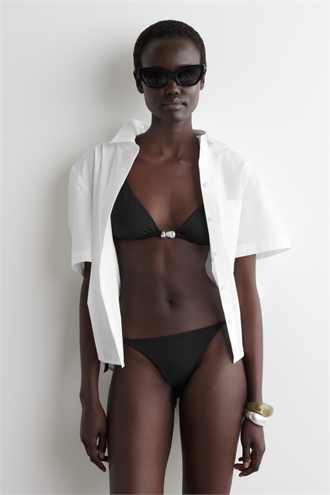 Украшенный треугольный бикини-топ 1278423001 - Фото 13775992