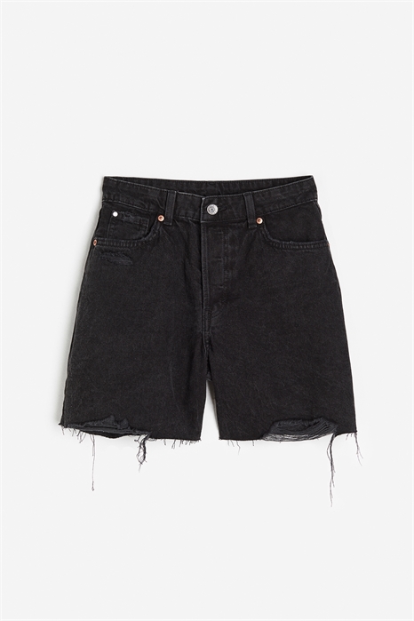 Джинсовые шорты-бермуды с высокой посадкой 1155748005 - Фото 13776255