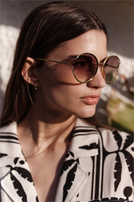 Круглые солнцезащитные очки 1281818001 - Фото 13777326