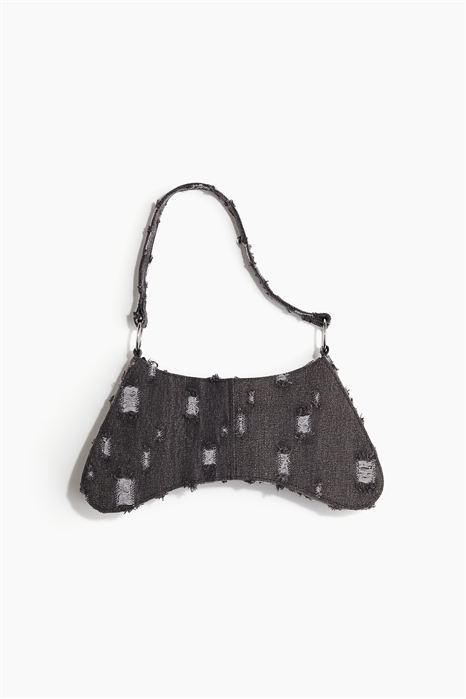 Джинсовая сумка через плечо с потертым видом 1240232002 - Фото 13779704