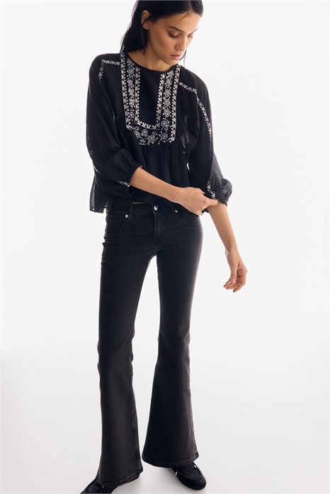 Расклешенные низкие джинсы 1239854001 - Фото 13780348