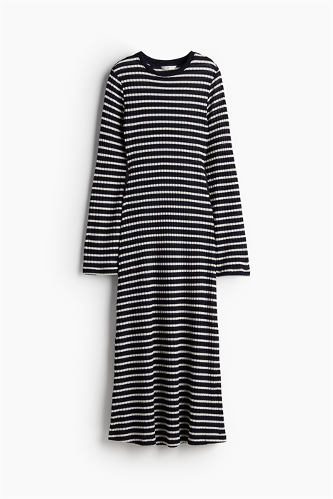 Платье из трикотажа в рубчик 1240140002 - Фото 13780537