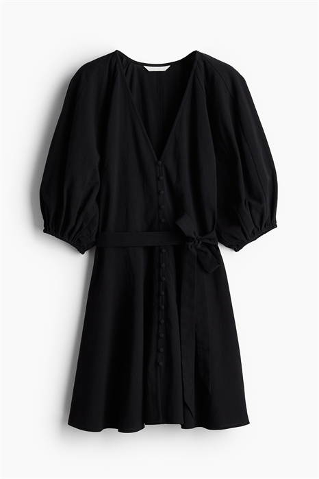 Платье из хлопка с завязывающимся поясом 1239272003 - Фото 13780982