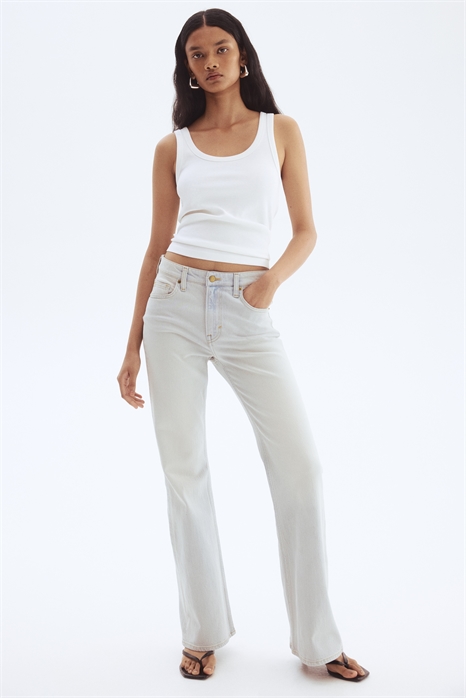 Расклешенные высокие джинсы 1252684005 - Фото 13781825