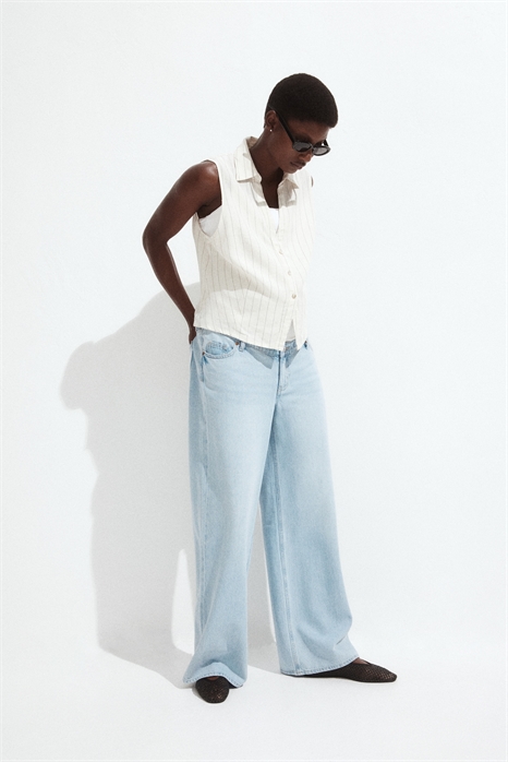 Широкие низкие джинсы MAMA 1283198001 - Фото 13784099