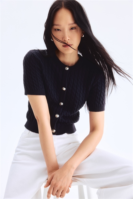 Кардиган трикотажный с узором 1289600008 - Фото 13784414