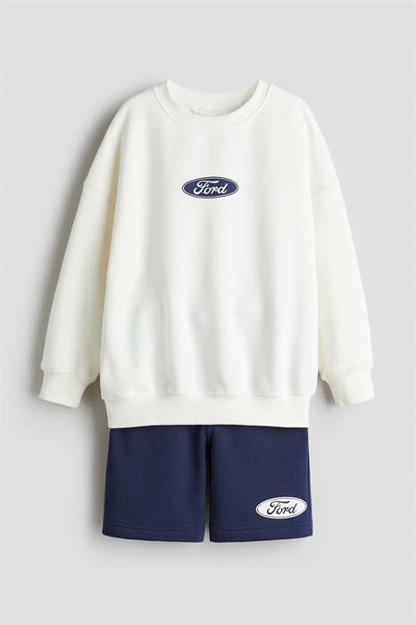 Шорты и толстовка из футера, комплект 1297082001 - Фото 13785153