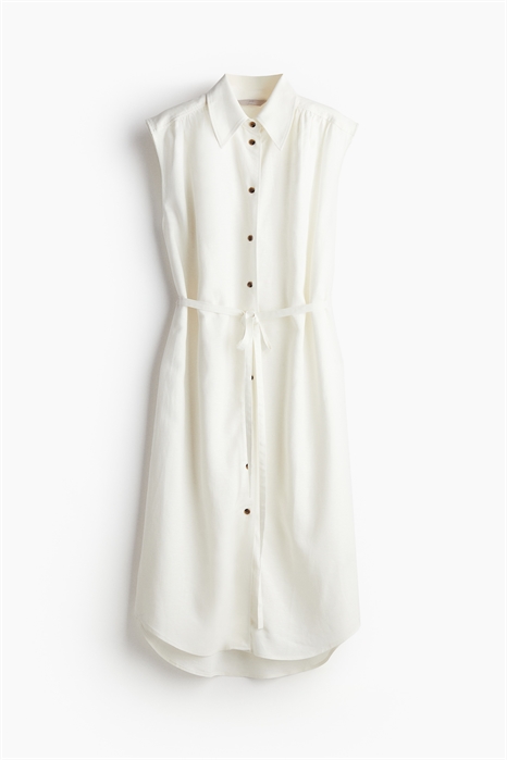 Платье-рубашка из льняного бленда 1224790006 - Фото 13787863