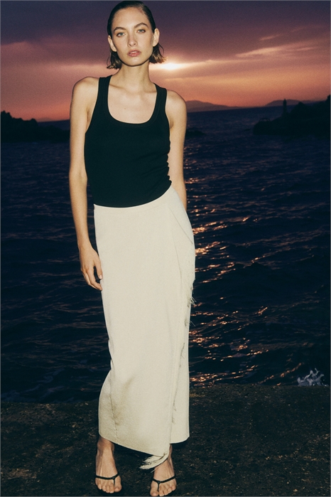 Юбка с отделкой бахромой 1299472001 - Фото 13790577