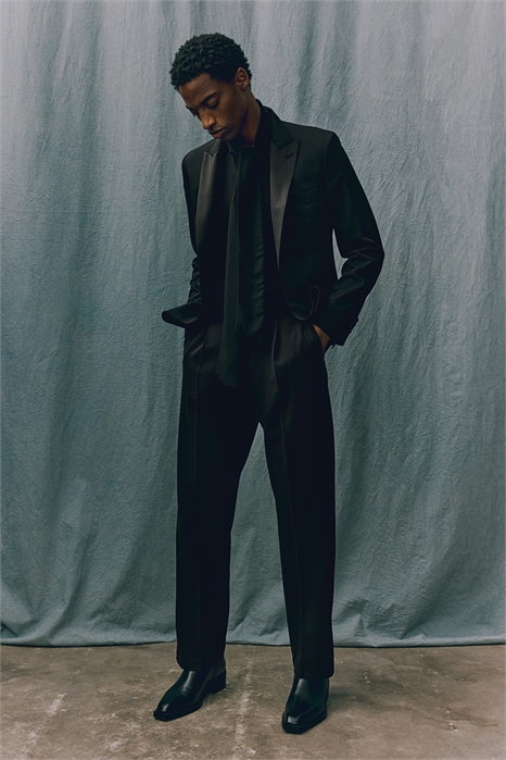 Брюки в складку с расслабленной посадкой 1242234002 - Фото 13792163