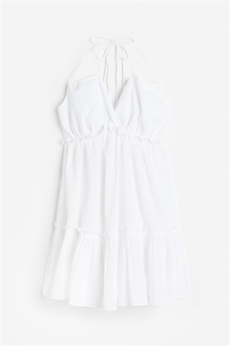 Платье с вырезом халтер и отделкой воланами 1181795002 - Фото 13794214