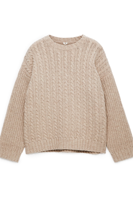 Широкий джемпер с вязаным узором 1240484001 - Фото 13796068