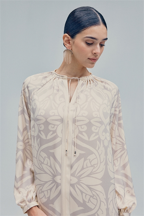 Платье с воздушными рукавами 1265002004 - Фото 13796169