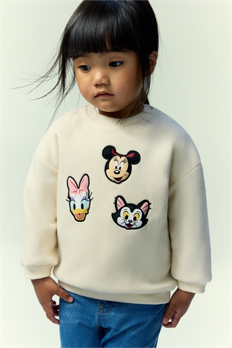 Толстовка с набивным рисунком и ворсом внутри 1293902002 - Фото 13799020