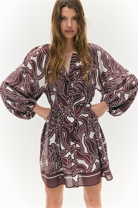 Платье с завязывающимся поясом 1297142006 - Фото 13799233