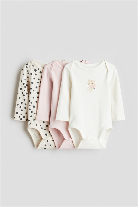 Боди из трикотажа с принтом, 3 штуки 1265824005 - Фото 13800405