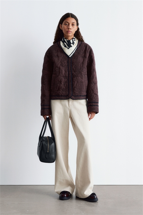 Стеганая куртка с цветочным узором 1281831001 - Фото 13801601