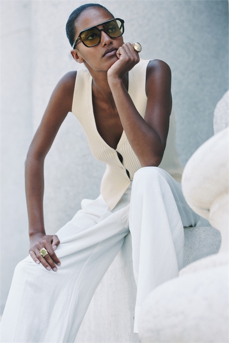 Жилет из трикотажа в рубчик 1296271001 - Фото 13801866