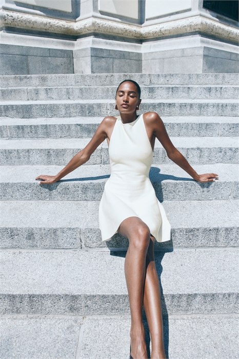 Платье из ребристого трикотажа 1296274001 - Фото 13801872