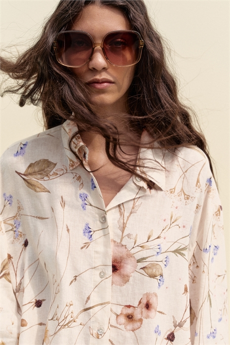 Рубашка из льняного бленда 1305153001 - Фото 13802133