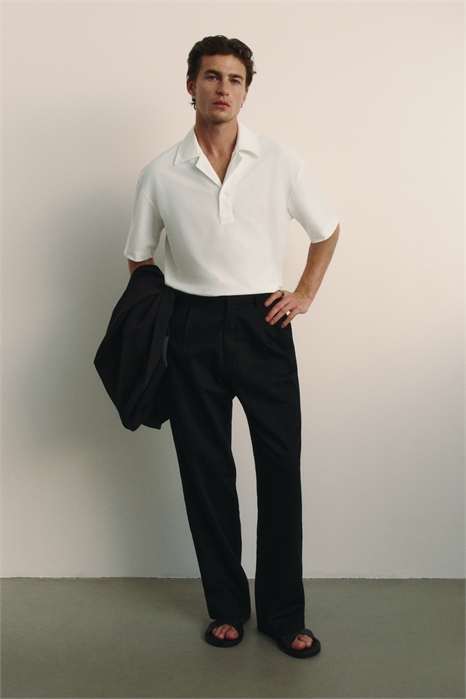 Рубашка-поло свободного покроя 1285128001 - Фото 13809136